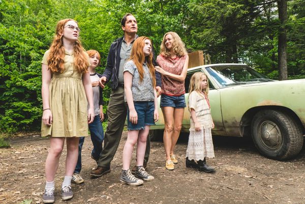 Deauville bound: (from left) Sadie Sink, Charlie Shotwell, Woody Harrelson, Ella Anderson, Naomi Watts and Eden Grace Redfield in The Glass Castle, directed by Destin Daniel Cretton. 